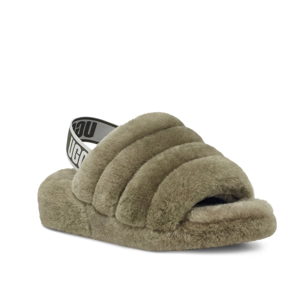 UGG fluffy sling back sandal